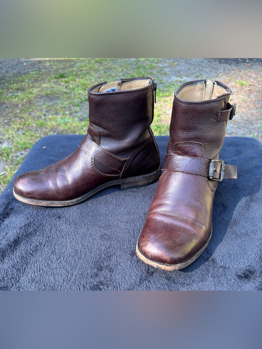FRYE Tyler Engineer Leather Boots Women’s Size 7.5B Brown